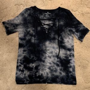 American Eagle lace up shirt.